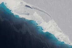 Massive hole opens up under Antarctic glacier