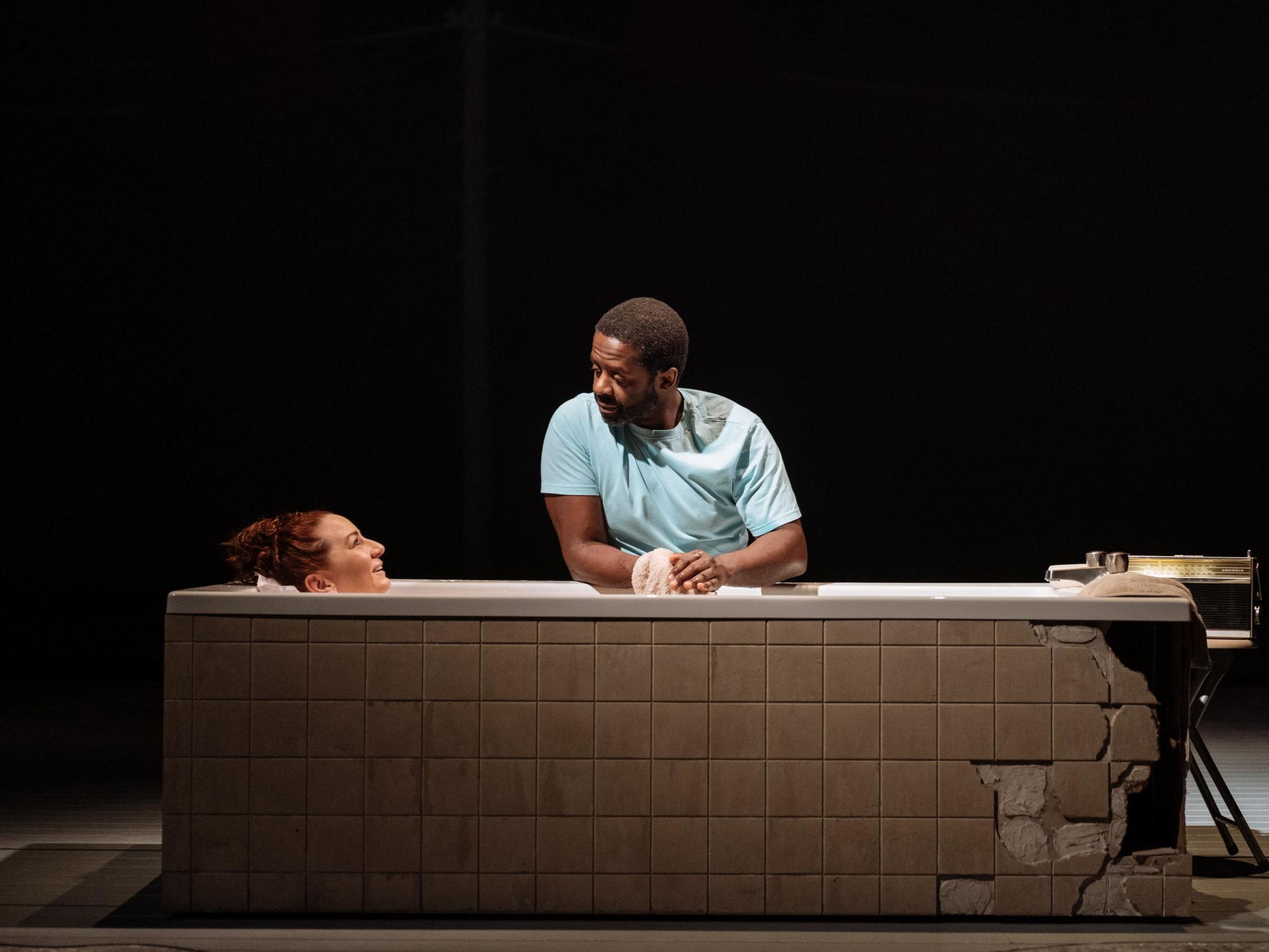 Katy Sullivan and Adrian Lester in the Hampstead production