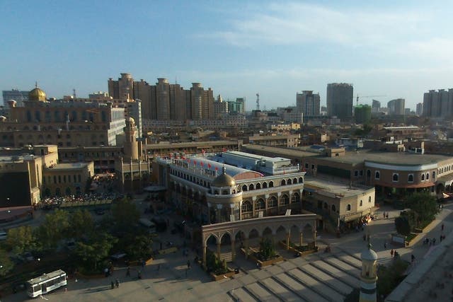 The city of Kashgar in China’s Xinjiang province