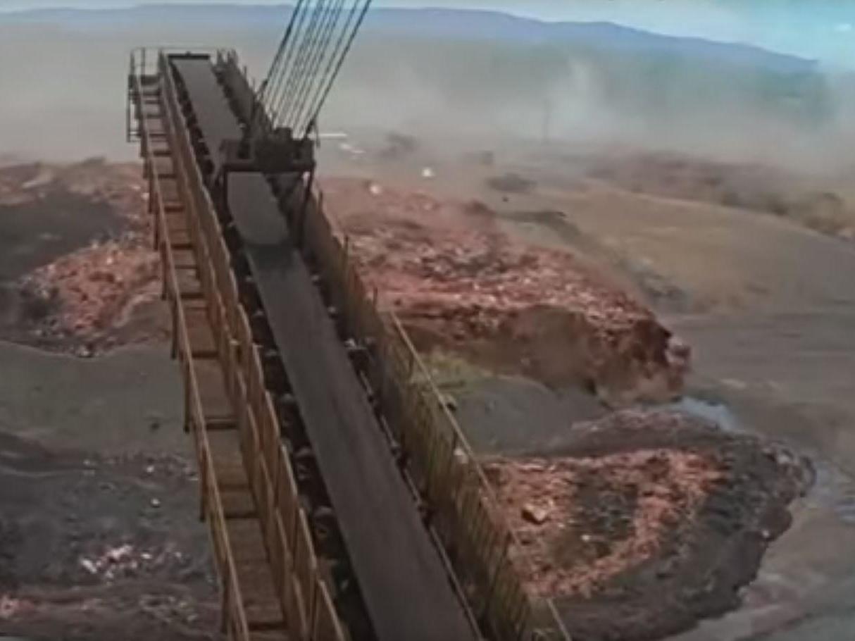 Mud and mining waste spills across the Brumadinho mining complex in southeastern Brazil