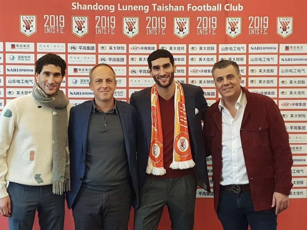 Marouane Fellaini pictured after his transfer to Shandong Luneng
