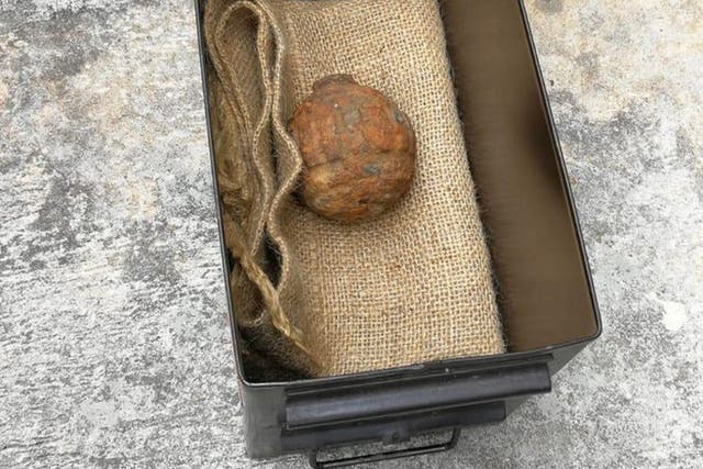 Hong Kong Police detonated a World War One-era hand grenade found at a food-processing factory in a shipment of potatoes from France.
