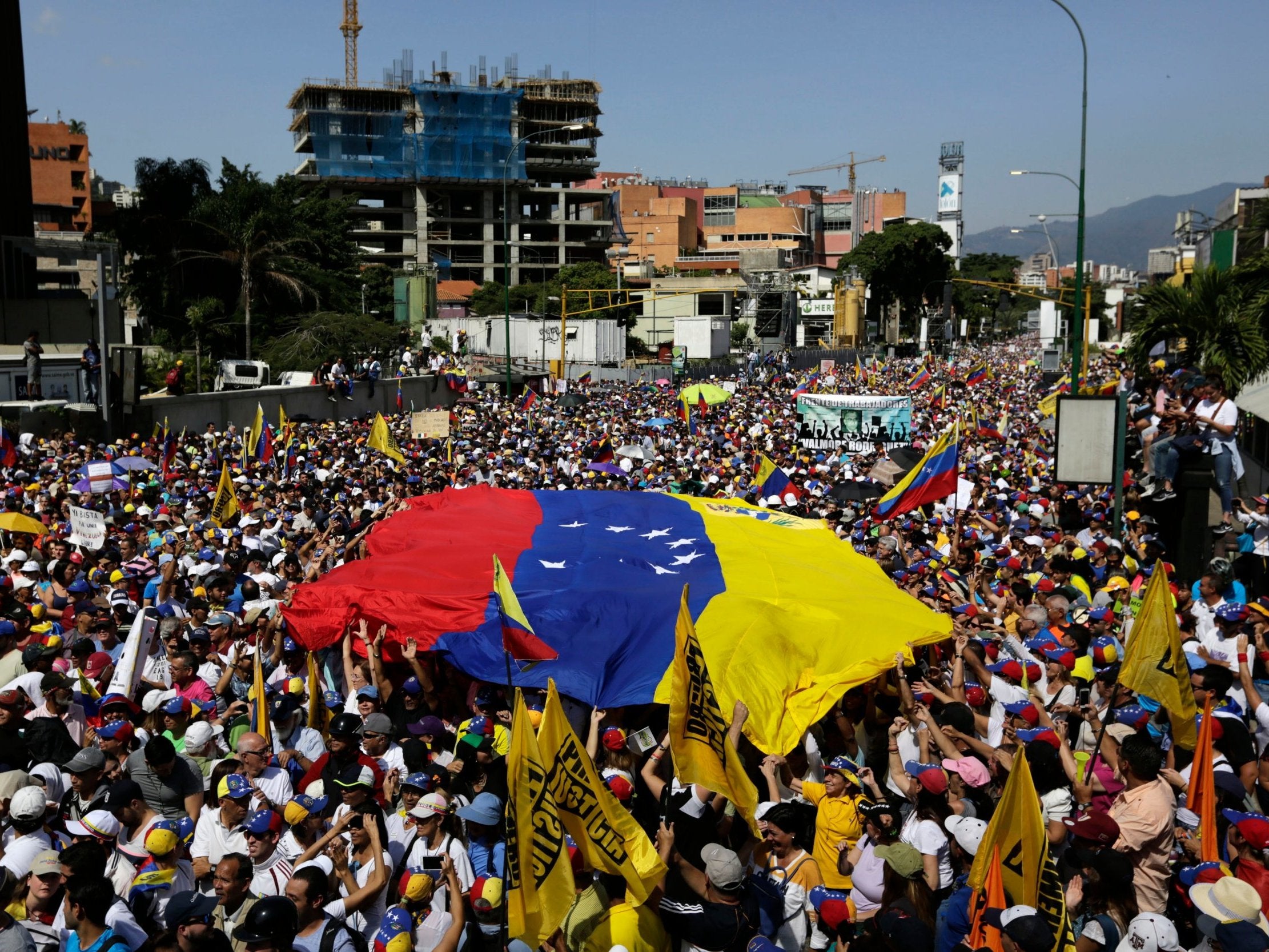 Protesters in Venezuela demand the resignation of President Maduro