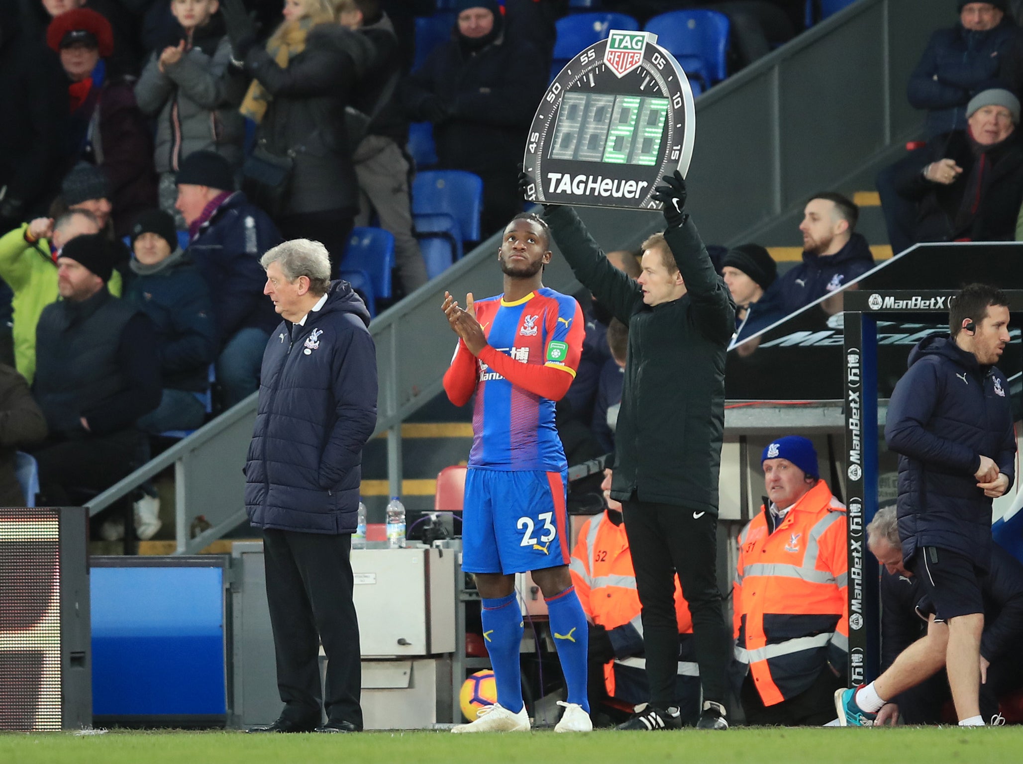 Michy Batshuayi came on for his Palace debut