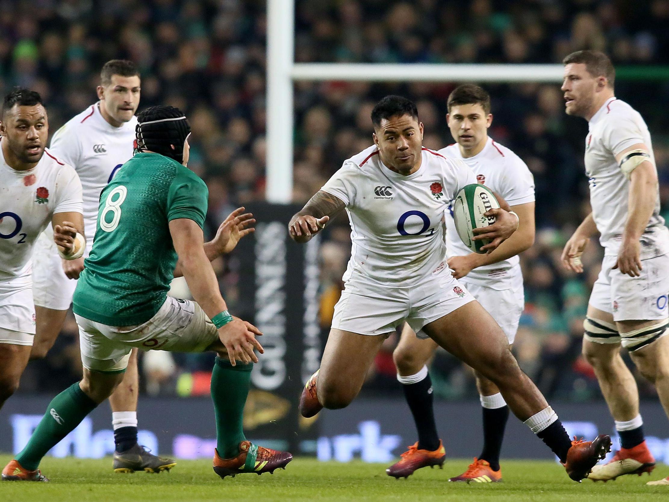 Manu Tuilagi in action for England on Saturday