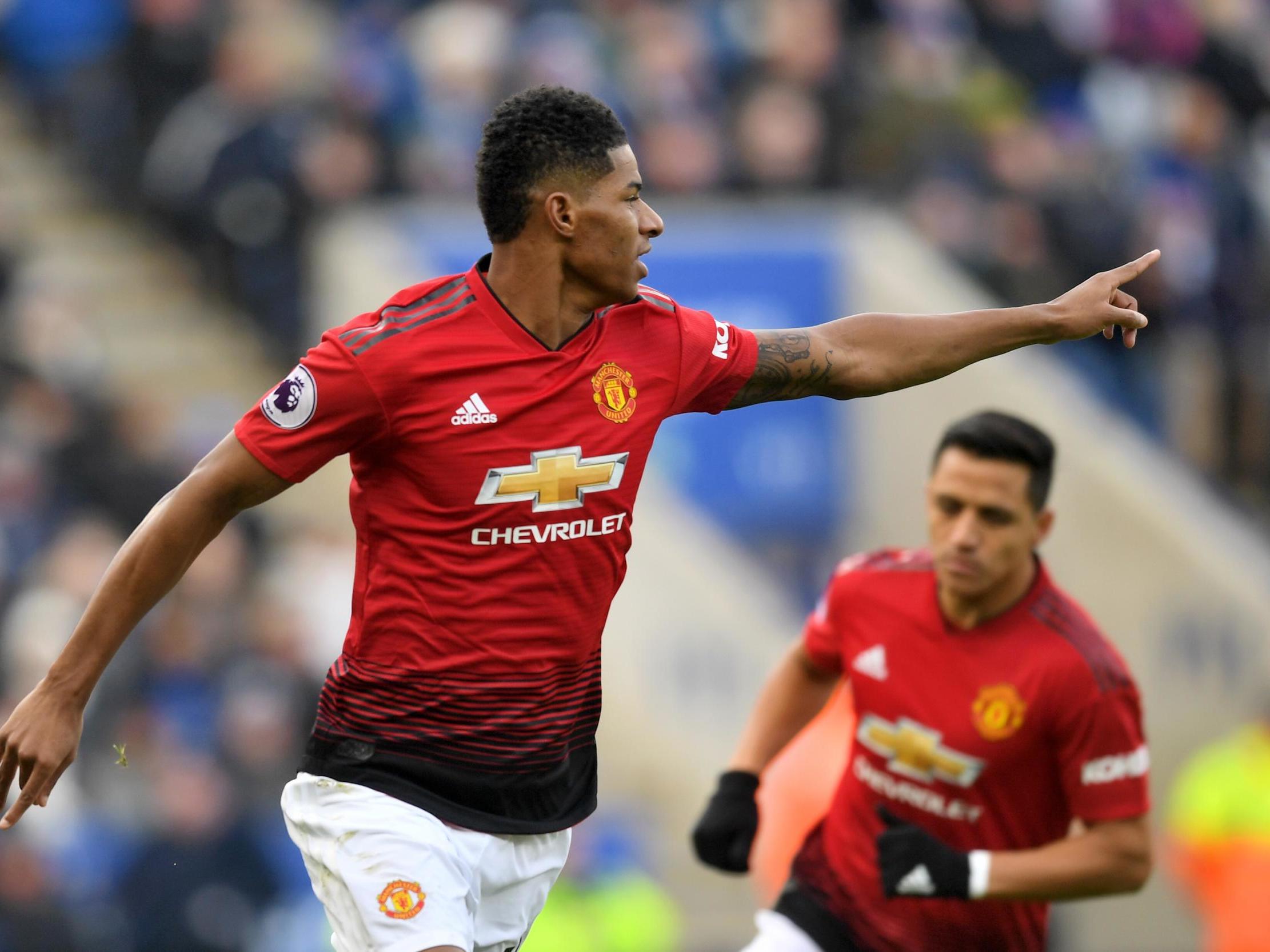 Marcus Rashford marks 100th Manchester United appearance with goal in