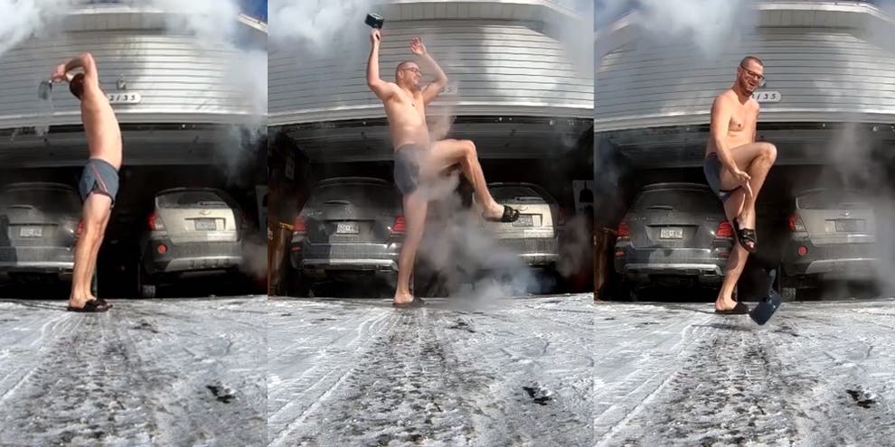 Man fails after attempting boiling water trick during polar vortex