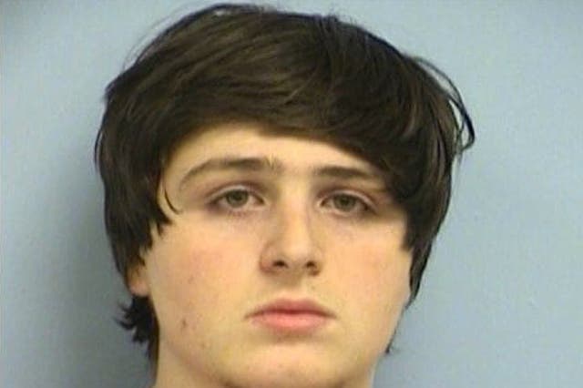 Luca Mangiarano, 19, is accused of robbing a bank in Austin and making his escape on an electric scooter