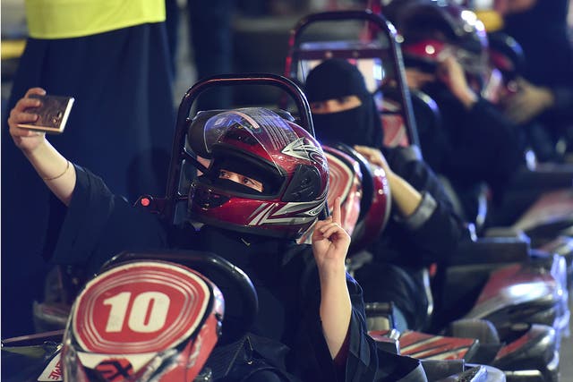 A driving workshop for women in the Saudi capital Riyadh, shortly before the world's only ban on female motorists was ended in June last year. The historic reform was marred by an expanding crackdown on activists who had called for it