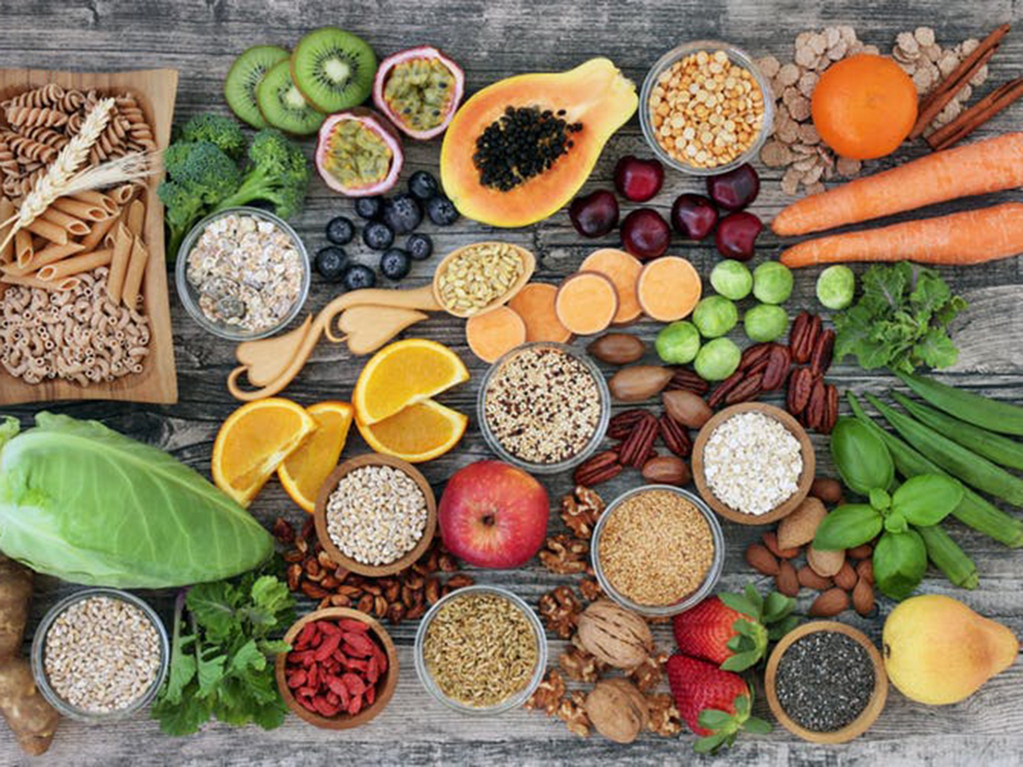 The dietary fibre included in a vegan diet reduces the risk of cardiovascular disease and type 2 diabetes