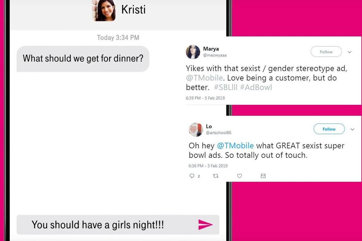 T-Mobile criticised for &lsquo;sexist&rsquo; Super Bowl ads
