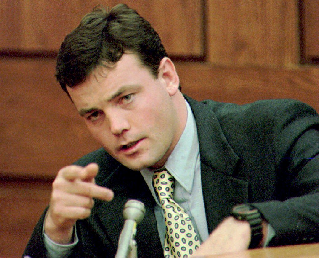 John Wayne Bobbitt testifies during Lorena’s malicious wounding trial in Manassas, Virginia (AFP/Getty)