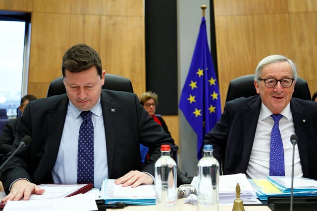 European Commission Secretary-General Martin Selmayr and President Jean-Claude Juncker