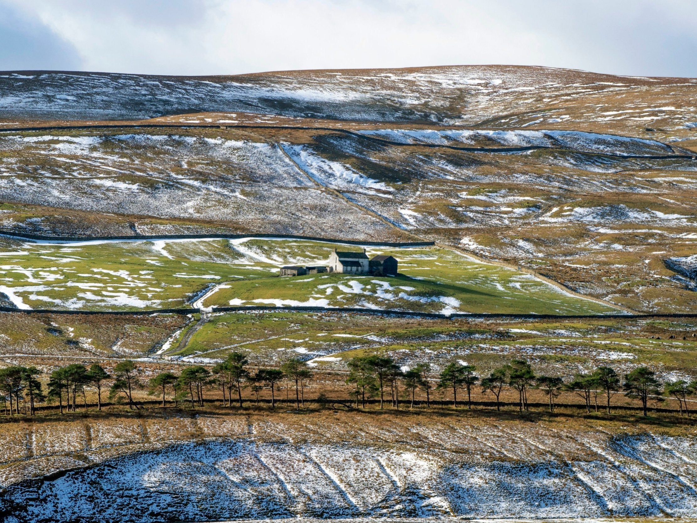 The thaw of snow in Teesdale after a week of wintry weather