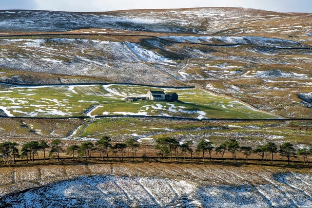 The thaw of snow in Teesdale after a week of wintry weather