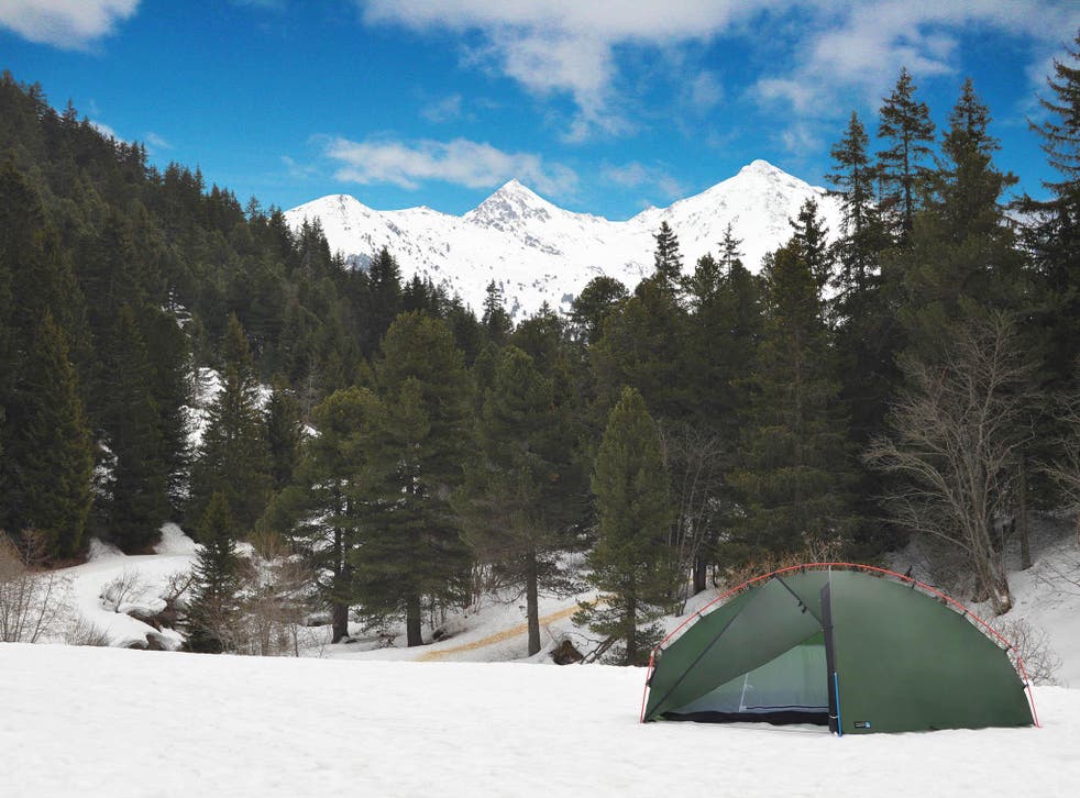 Most winter tents will have a domed top so you can easily get rid of any snow that's dumped overnight
