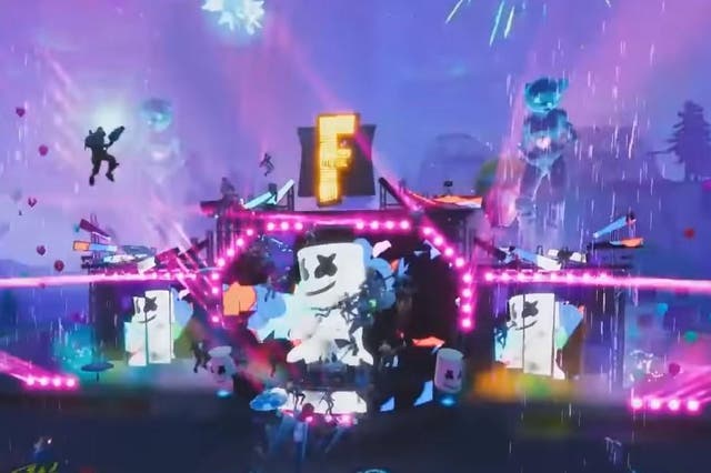 For 10 minutes on 2 February, weapons were disabled in Fortnite while Marshmello played his set