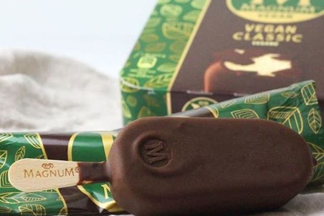 Vegan Magnum ice cream