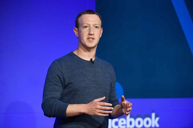 Facebook CEO Mark Zuckerberg speaks during a press conference in Paris on May 23, 2018