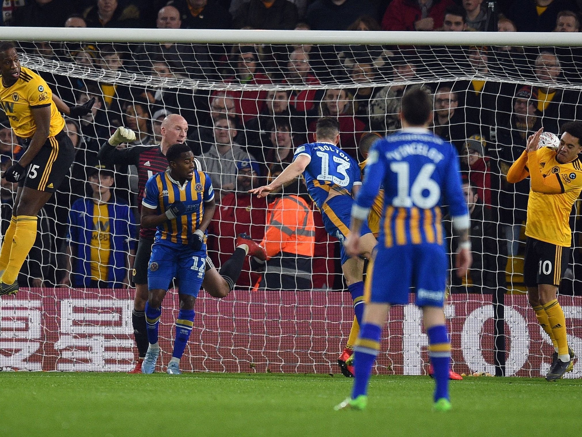 James Bolton equalises for Shrewsbury