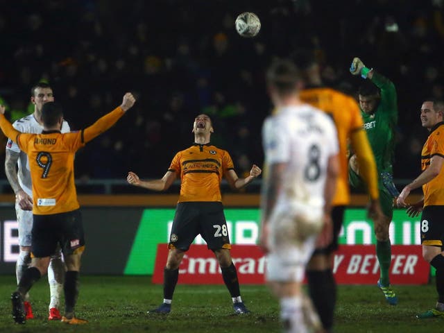 Newport face Manchester City in the next round after the upset win