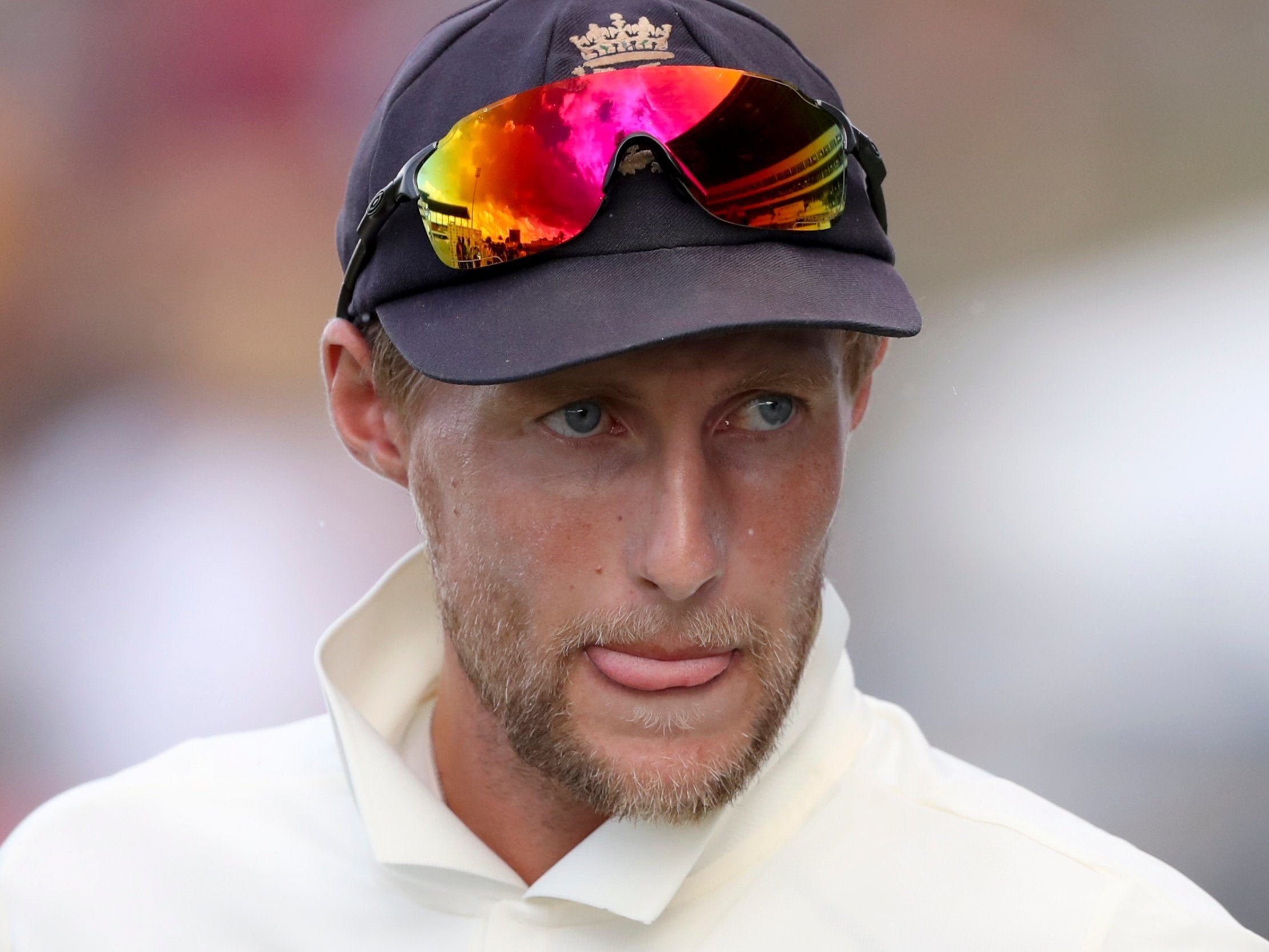 England's Joe Root looks dejected