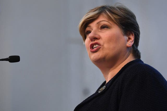 Shadow foreign secretary Emily Thornberry speaking at the Fabian Society new year conference