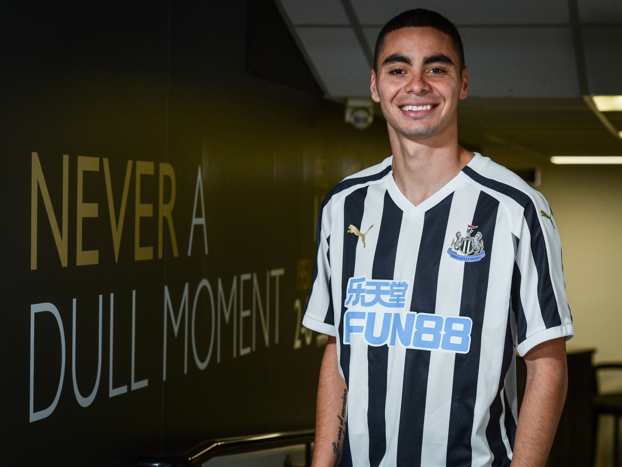 Almiron became the Magpies’ record signing on deadline day