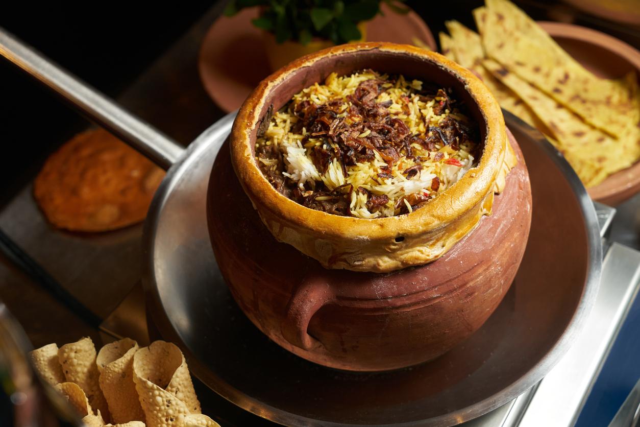 Biryani was popularised in the city and is a must-try for visitors (Getty/iStock)