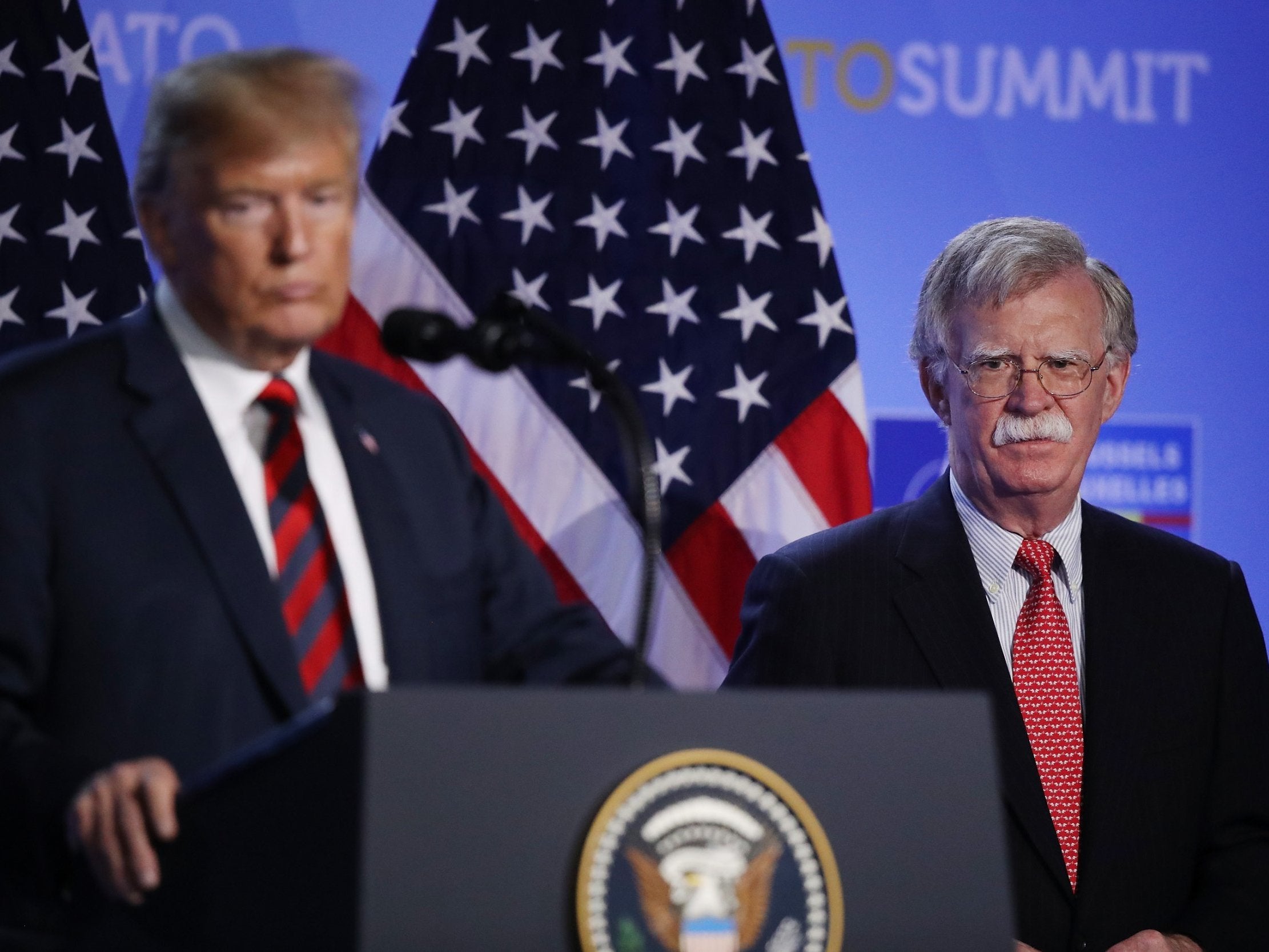 Trump has vilified Bolton, right, since he spoke out over the Ukraine scandal