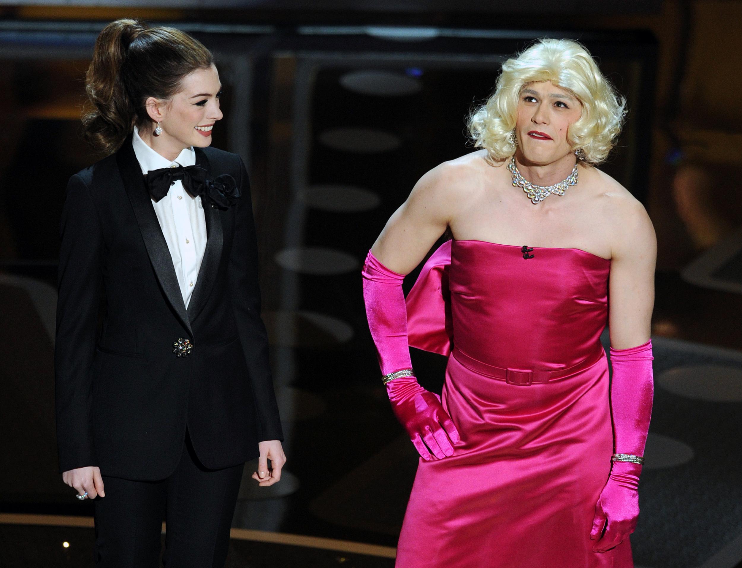Frocky horror: ‘All the reasons why I turned it down came true,’ said Anne Hathaway of hosting the 2011 Oscars with James Franco