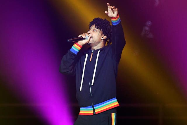 21 Savage performs onstage during Bud Light Super Bowl Music Fest / EA SPORTS BOWL at State Farm Arena on 31 January, 2019 in Atlanta, Georgia.
