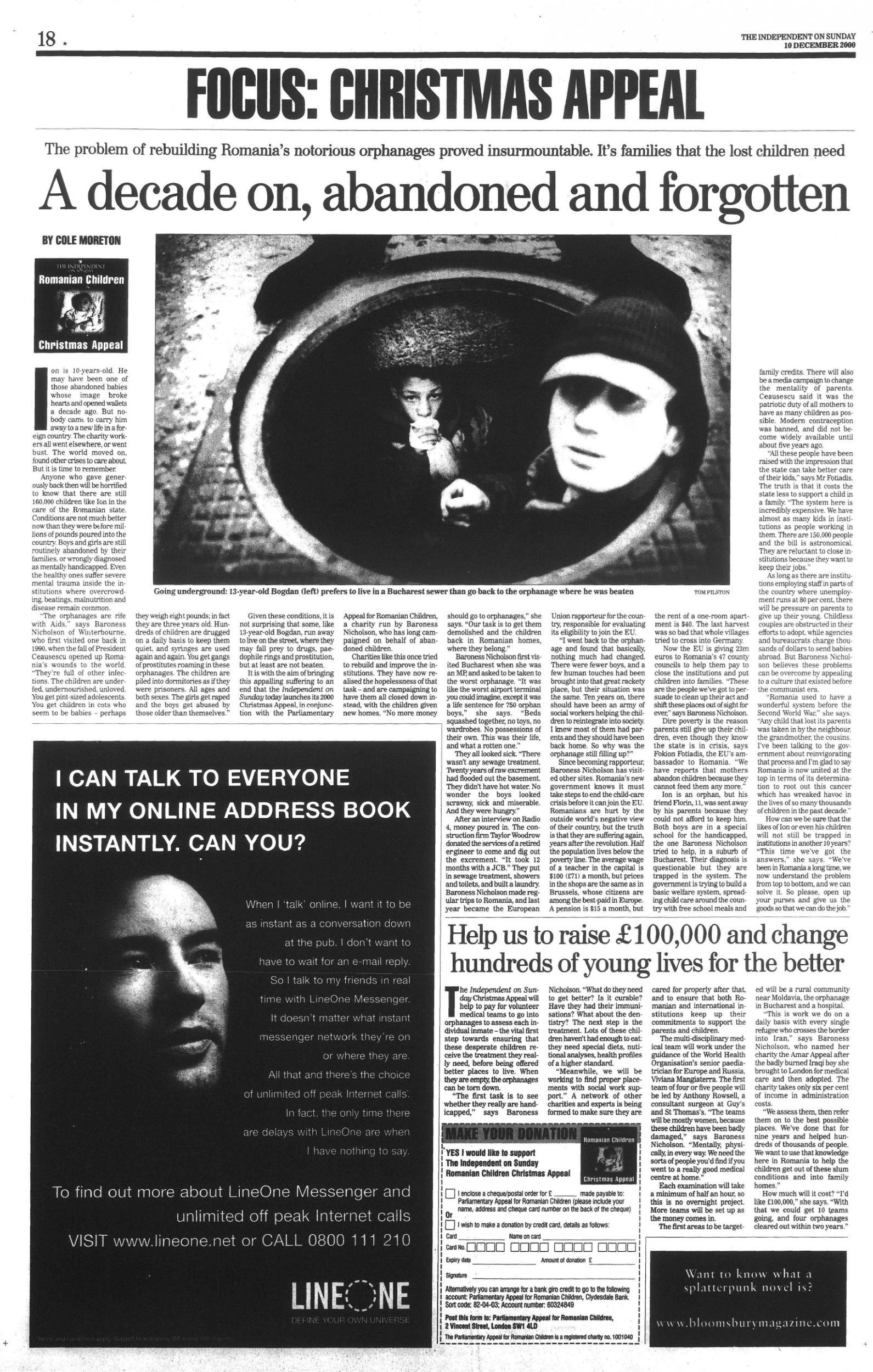 The Independent, 10 December 2000