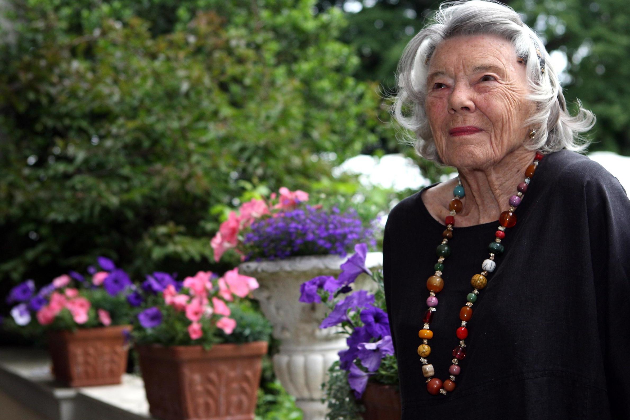 British author Rosamunde Pilcher attends a garden party at the official residence of the British ambassador to Germany on 7 June, 2012 in Berlin, Germany.