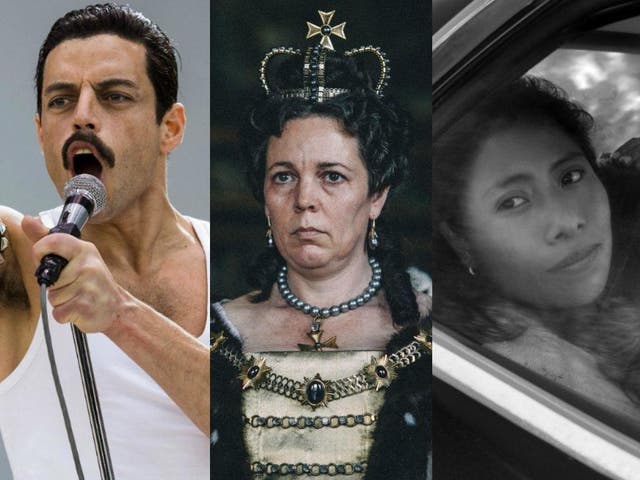 The nominations for the Baftas are dominated by 'The Favourite', 'Roma', and 'Bohemian Rhapsody'
