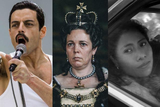 The nominations for the Baftas are dominated by 'The Favourite', 'Roma', and 'Bohemian Rhapsody'