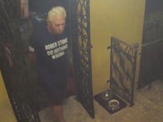 New footage shows Stone wearing shirt saying he ‘did nothing wrong'