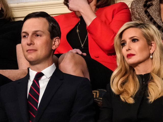 Jared Kushner and Ivanka Trump attend the State of the Union address at the Capitol in Washington DC, 5 February 2019.