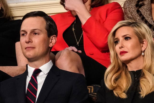 Jared Kushner and Ivanka Trump attend the State of the Union address at the Capitol in Washington DC, 5 February 2019.