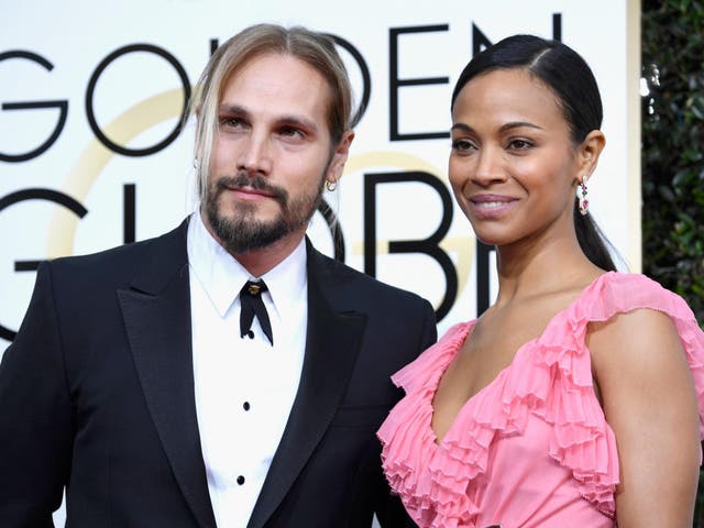 Actor Zoe Saldana-Perego and her husband, artist Marco Perego-Saldana