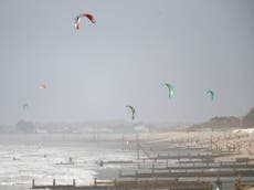 Kitesurfer becomes third victim of Storm Erik as 70mph winds batter UK