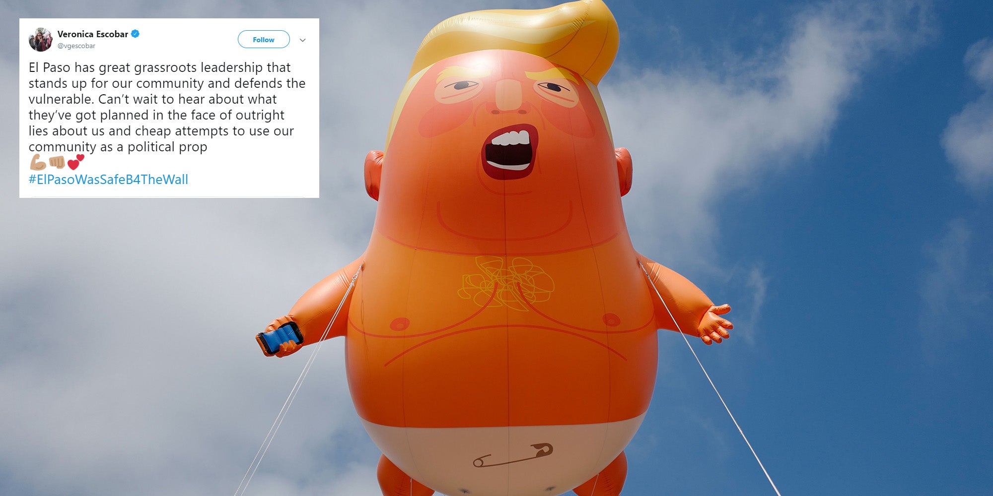 'Baby Blimp' to meet Trump in Texas after protesters raise thousands on ...