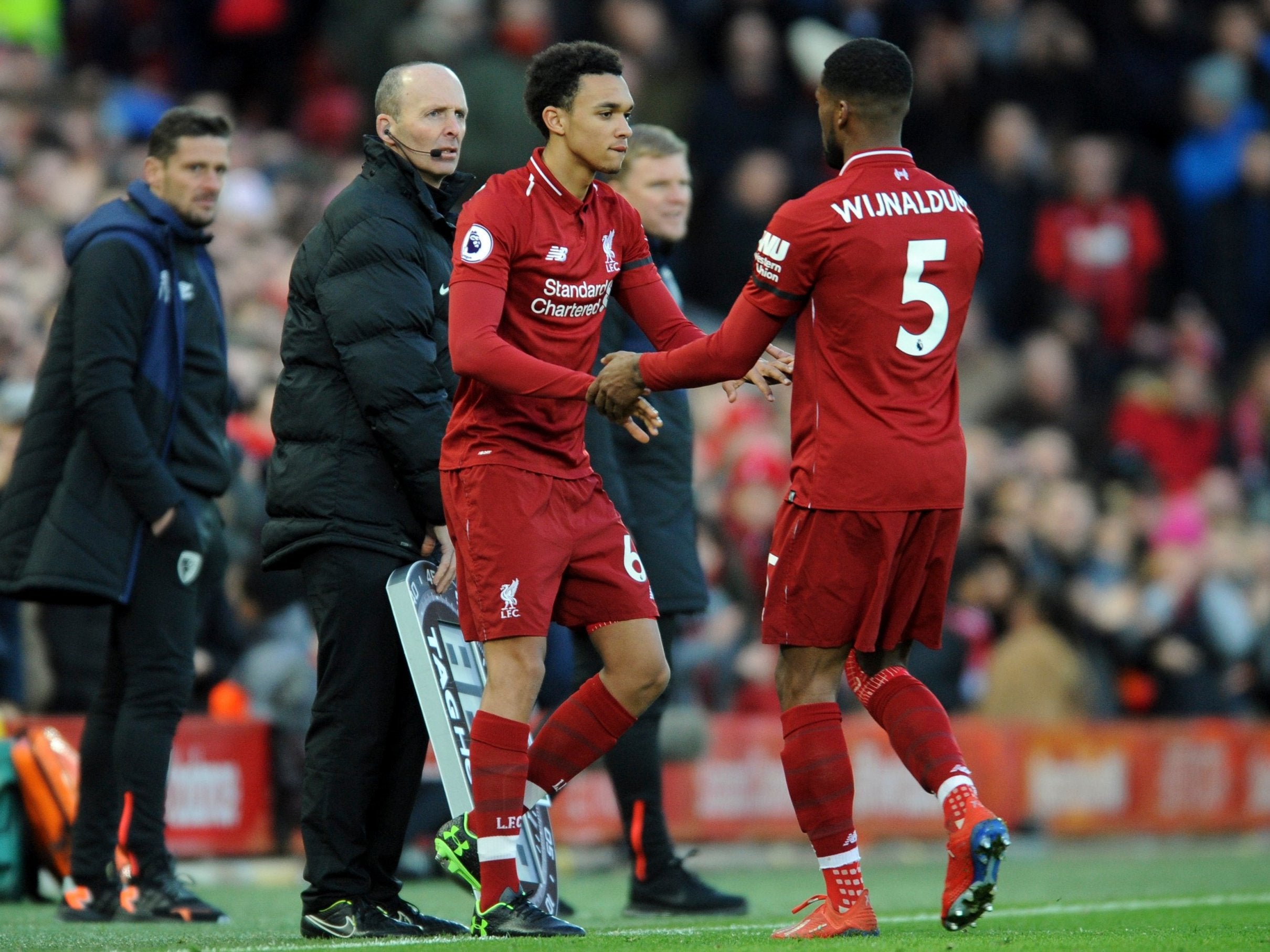 Trent Alexander-Arnold made his first appearance since returning from injury