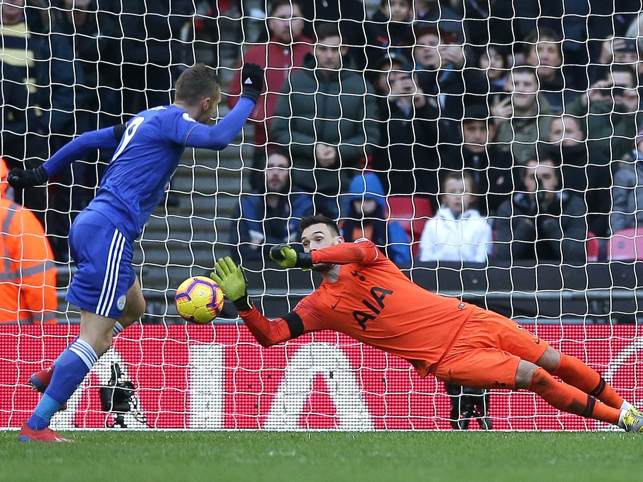 Lloris saved Vardy's second-half penalty