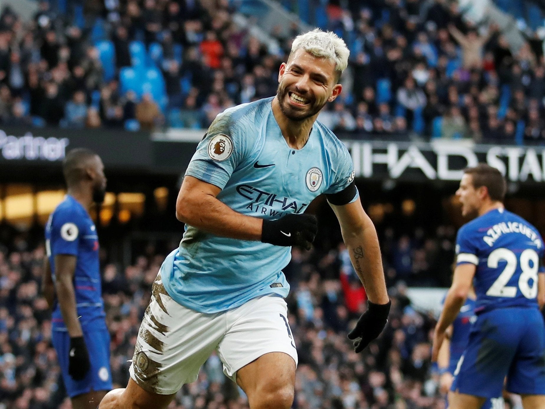 Aguero sealed his hat-trick in the second-half