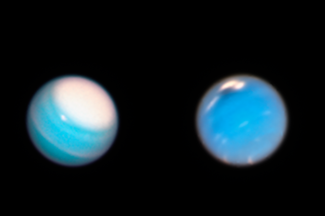Storms on Uranus and Neptune