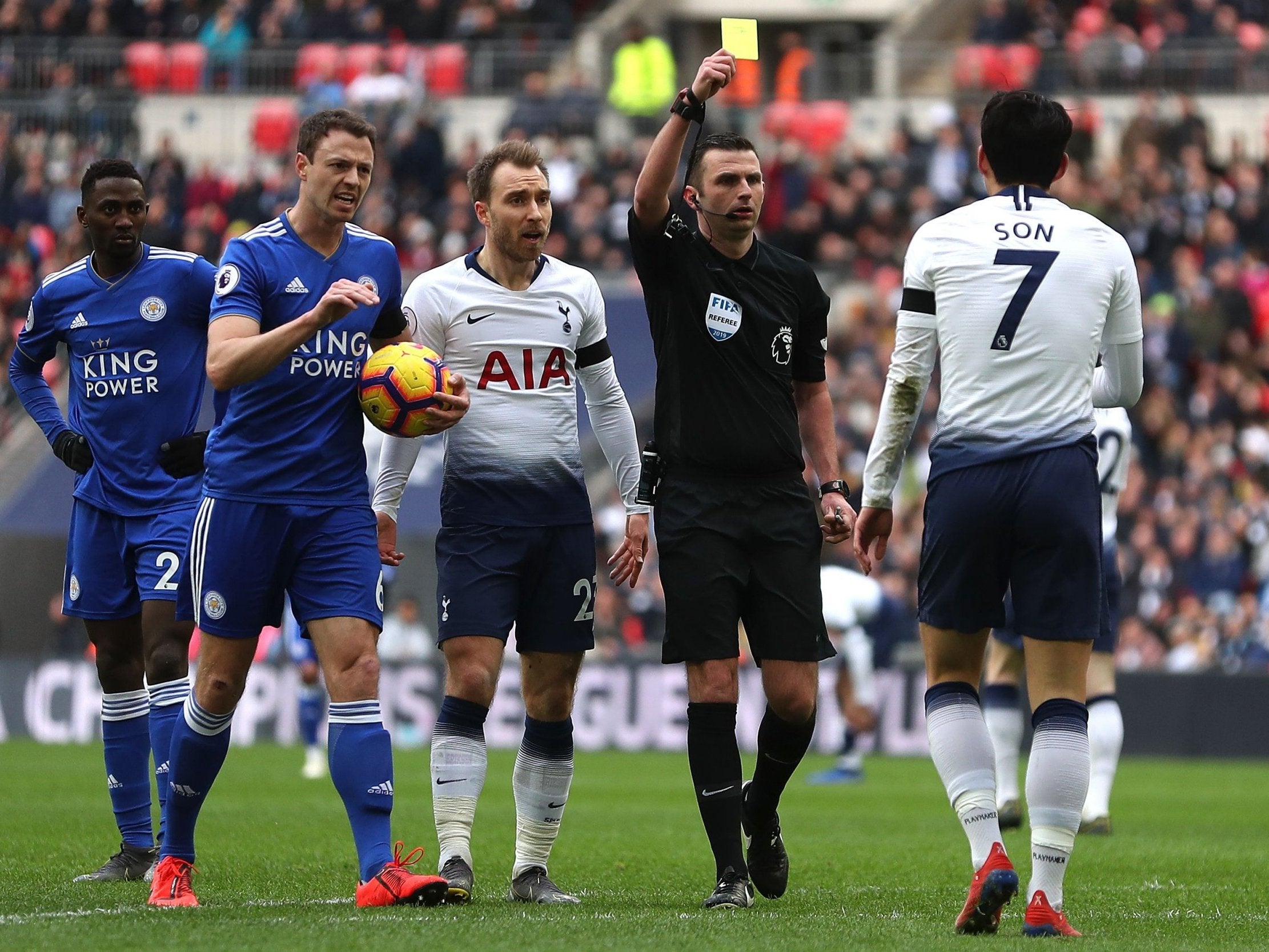 Mauricio Pochettino was unhappy with the decision to book Son