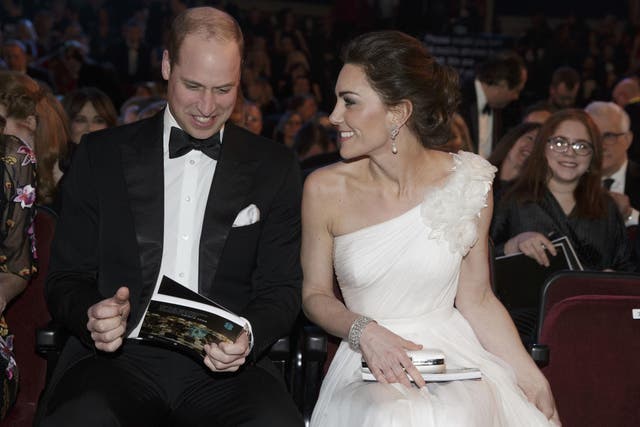 The Duke and Duchess of Cambridge attend the Baftas 2019.