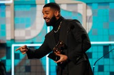 Drake cut off during Grammys acceptance speech for Best Rap Song