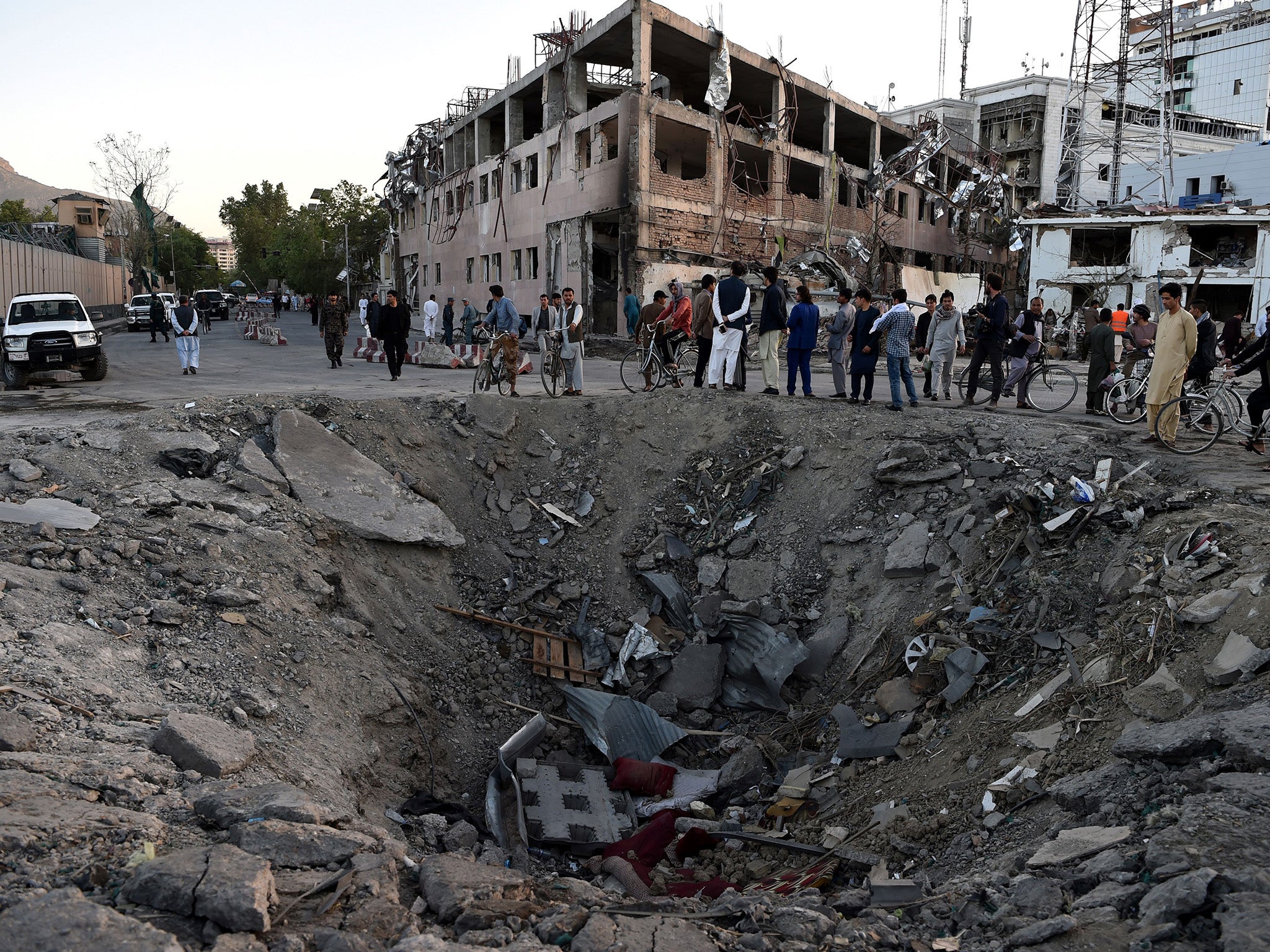 The aftermath of a truck bombing in Kabul in May 2017. The man accused of plotting the bombing has been arrested, officials said on Saturday.
